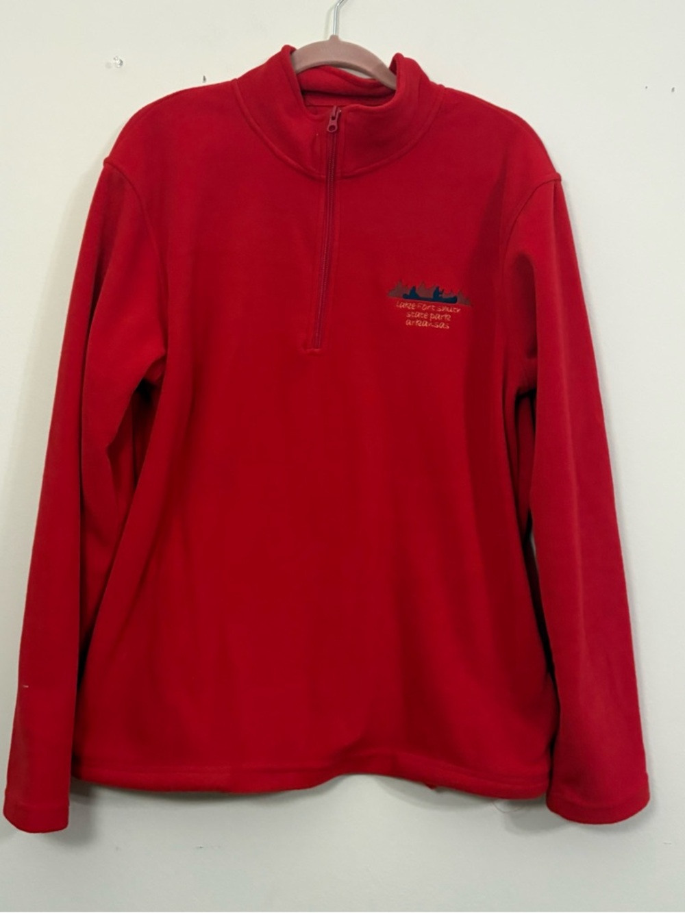 Lake Fort smith state park Arkansas red 1/4 zip women’s XL urban frontier